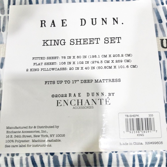 Rae Dunn DREAMER Sheet Set (King) - Picture 4 of 4
